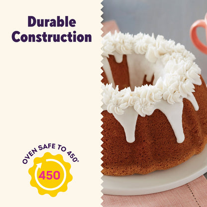 Multi-Functional Everyday Non-Stick Bundt Cake Pan 6" Fluted Tube Baking Pan, Packaging May Vary - Premium Stainless Steel Garlic Presser & Peeler Detail