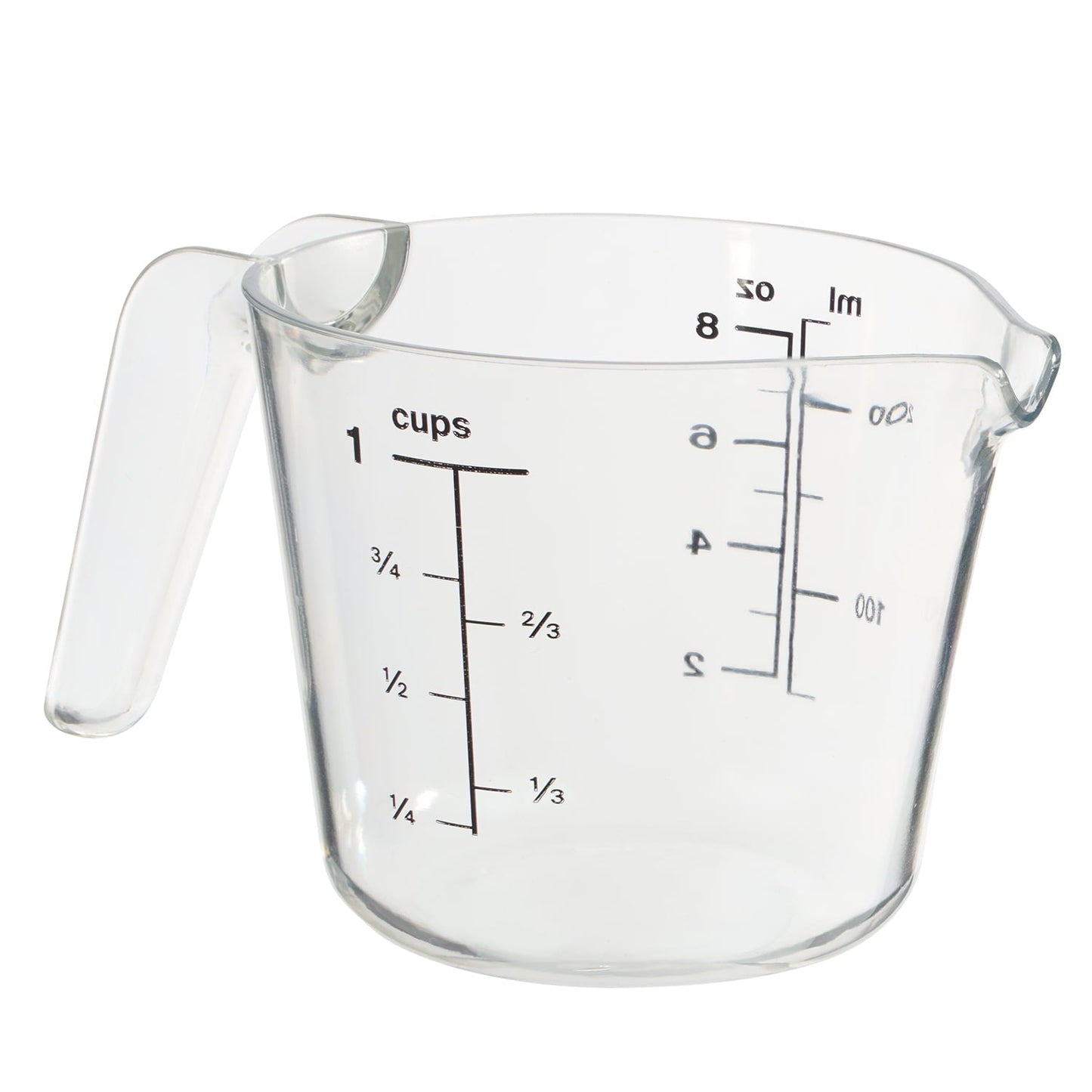 Time-Saving 1 Cup Large Spout Plastic Measuring Cup, Clear - Multi-Functional Manual Food Chopper & Slicer Detail