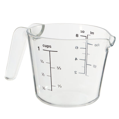 Time-Saving 1 Cup Large Spout Plastic Measuring Cup, Clear - Multi-Functional Manual Food Chopper & Slicer Detail