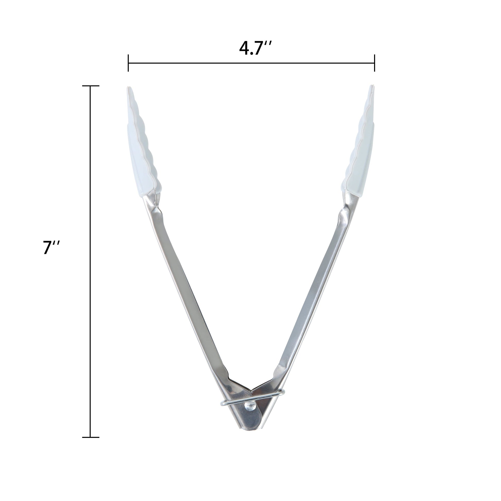 Durable Steel Stainless Steel and Silicone Mini Food Tongs Grey - Heavy Duty Stainless Steel Kitchen Shears Detail