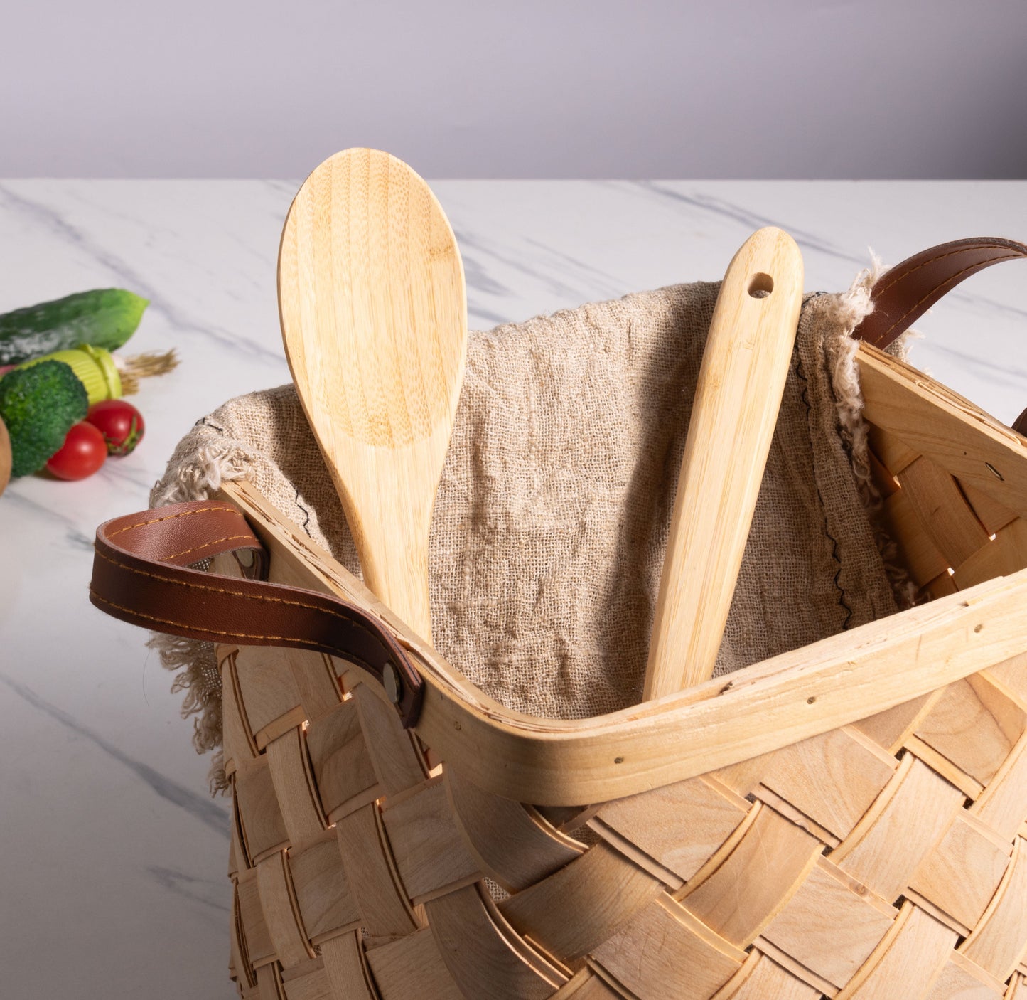 Chef-Quality Bamboo Cooking Spoon Natural Bamboo Crafted, 13" L, Kitchen Prep - High-Precision Culinary Tool for Baking & Cooking Detail