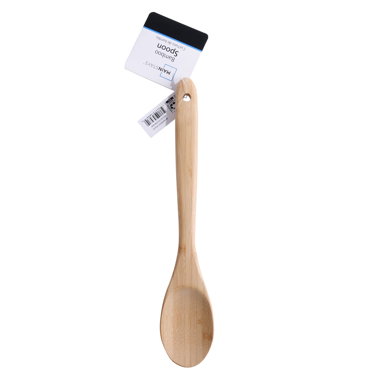 Chef-Quality Bamboo Cooking Spoon Natural Bamboo Crafted, 13" L, Kitchen Prep - High-Precision Culinary Tool for Baking & Cooking Detail