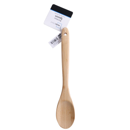 Chef-Quality Bamboo Cooking Spoon Natural Bamboo Crafted, 13" L, Kitchen Prep - High-Precision Culinary Tool for Baking & Cooking Detail