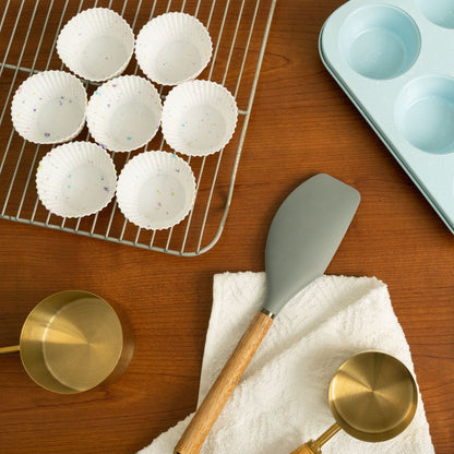 Ergonomic Manual Reusable Non-Stick Silicone Baking Cups (12 Pack) - Standard Size - Confetti - Kitchen Gadget Tool for Quick Food Prep Detail