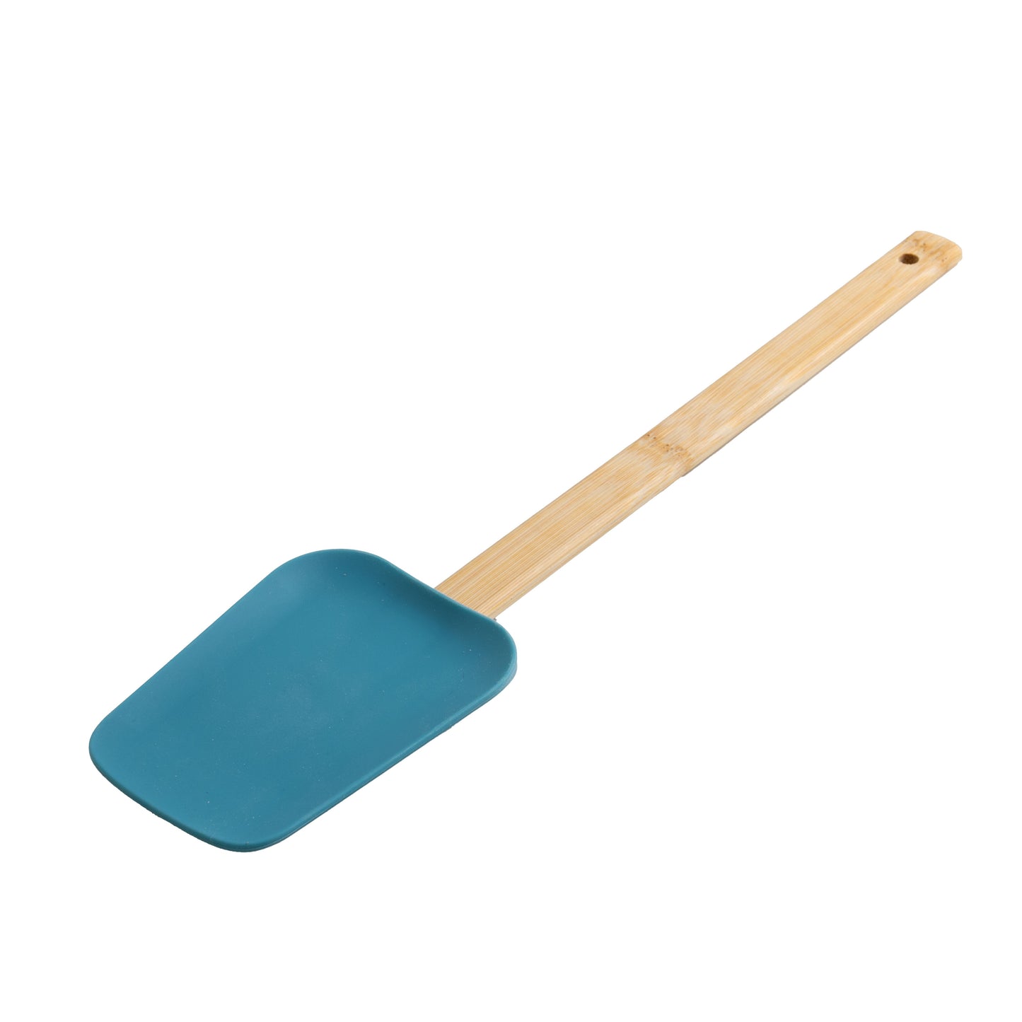Non-Stick Safe 9-Piece Bamboo Gadgets Kitchen and Cooking Utensil Sets, Blue - Ergonomic Kitchen Tongs and Cooking Spoon Utensil Detail