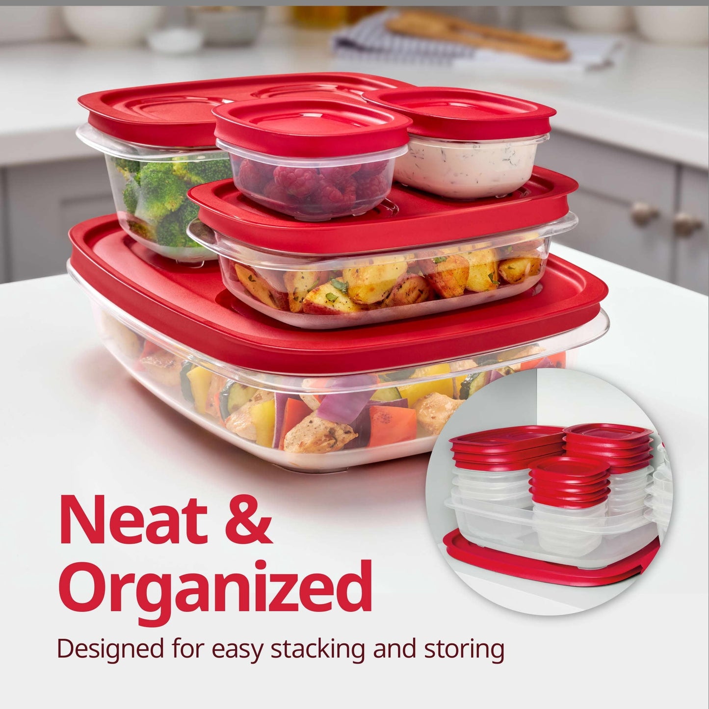 Fun Food Fidget 3.57-Cup (2) and 5.26-Cup EasyStore Rectangle Containers, 3 Pack, Food Storage Containers, Food Storage Containers wi... - Deliciously Soft Cupcake Sensory Glob Detail