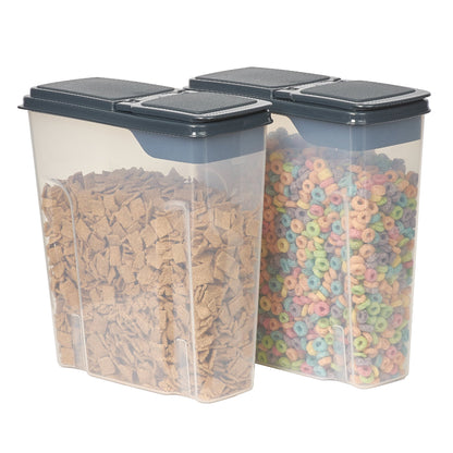 Whimsical Doughnut 2-Pack Plastic Cereal Keeper Storage Containers, Kitchen Pantry Organizer Canisters for Cereal and Dry Food... - Fun Food Fidget Cookie Squishable Toy Detail