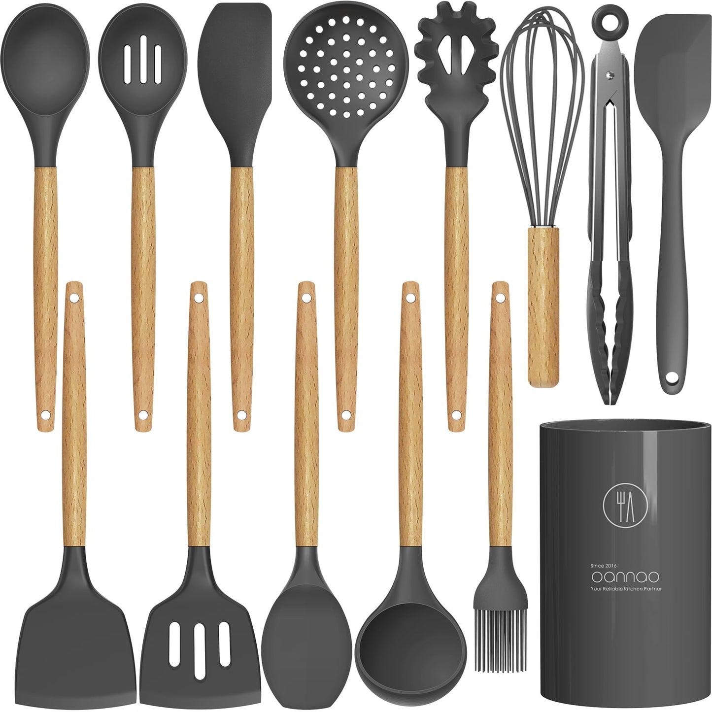 High-Precision Silicone Cooking Utensils Set - 446°F Heat Resistant Silicone Kitchen Utensils for Cooking,Kitchen Utensil Spatula Se... - High-Precision Culinary Tool for Baking & Cooking - Default Title