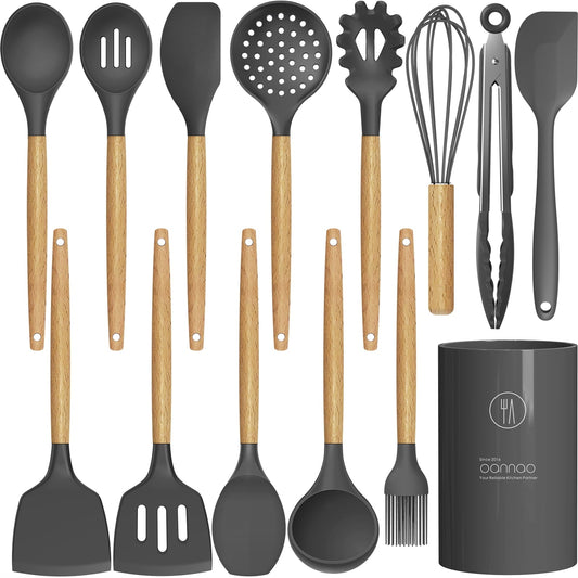 High-Precision Silicone Cooking Utensils Set - 446°F Heat Resistant Silicone Kitchen Utensils for Cooking,Kitchen Utensil Spatula Se... - High-Precision Culinary Tool for Baking & Cooking - Default Title