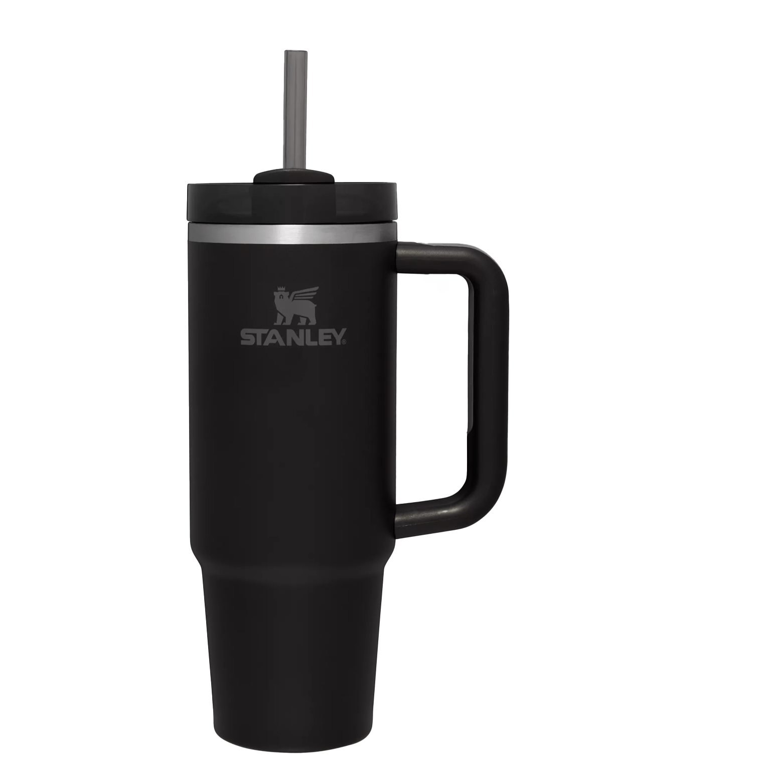Splash-Resistant FlowState The Quencher H2.0 Flowstate Tumbler  | Stanley Create D332L - FlowState 3-Position Lid Insulated Travel Mug - Black