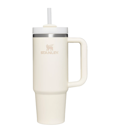 Car-Cup Friendly The Quencher H2.0 Flowstate Tumbler | Stanley Create D331C - FlowState 3-Position Lid Insulated Travel Mug - Cream
